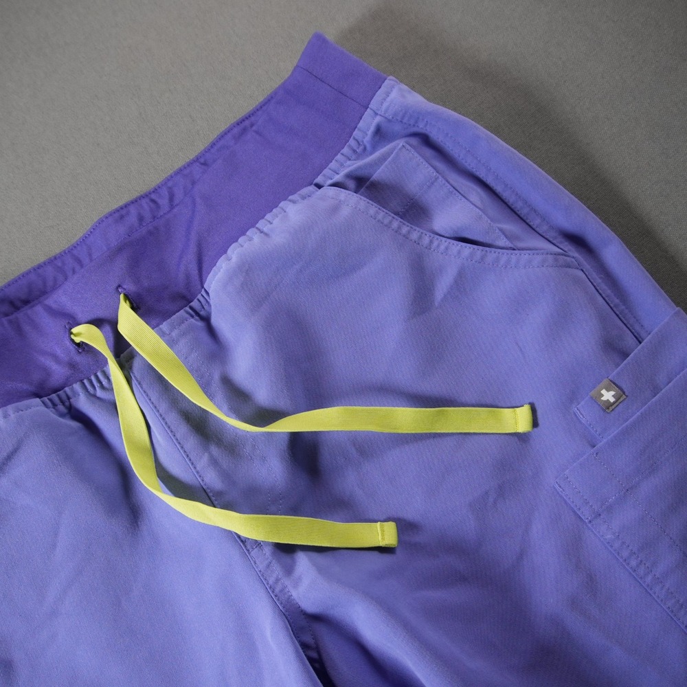 FIGS Straight Leg Loose Fit Drawstring Cargo Women Scrub Pants Violet M
